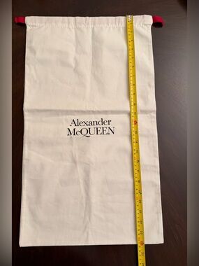 Alexander McQueen Cream Drawstring Dust Bag 24x17